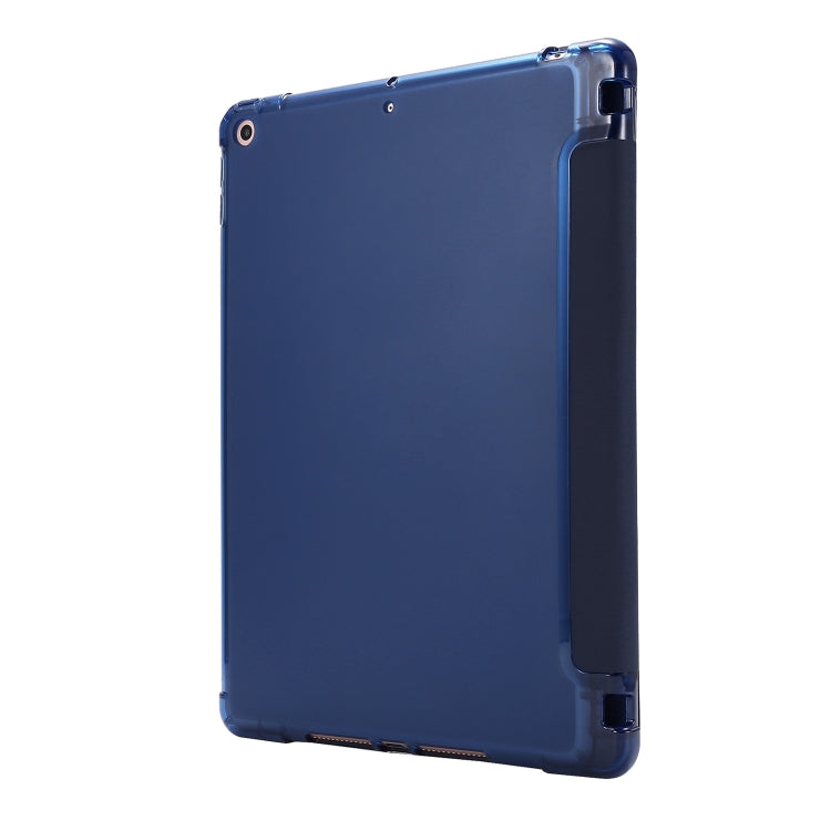 For iPad 10.2 2021 / 2020 / 2019 Airbag Deformation Horizontal Flip Leather Case with Holder & Pen Holder