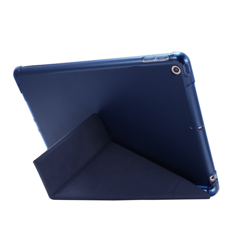 For iPad 10.2 2021 / 2020 / 2019 Airbag Deformation Horizontal Flip Leather Case with Holder & Pen Holder