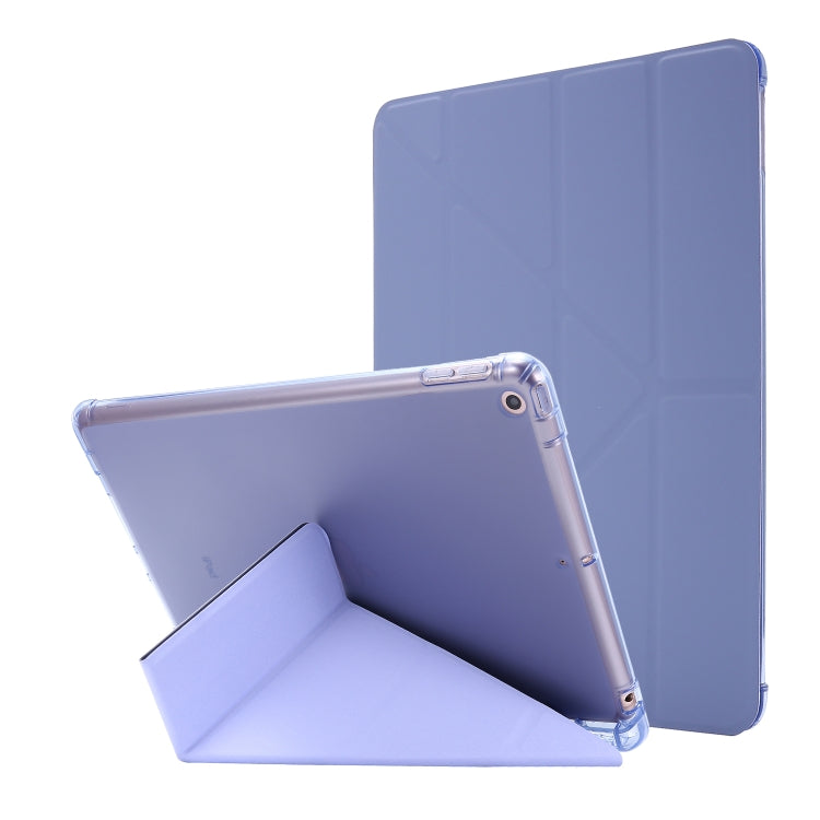 For iPad 10.2 2021 / 2020 / 2019 Airbag Deformation Horizontal Flip Leather Case with Holder & Pen Holder