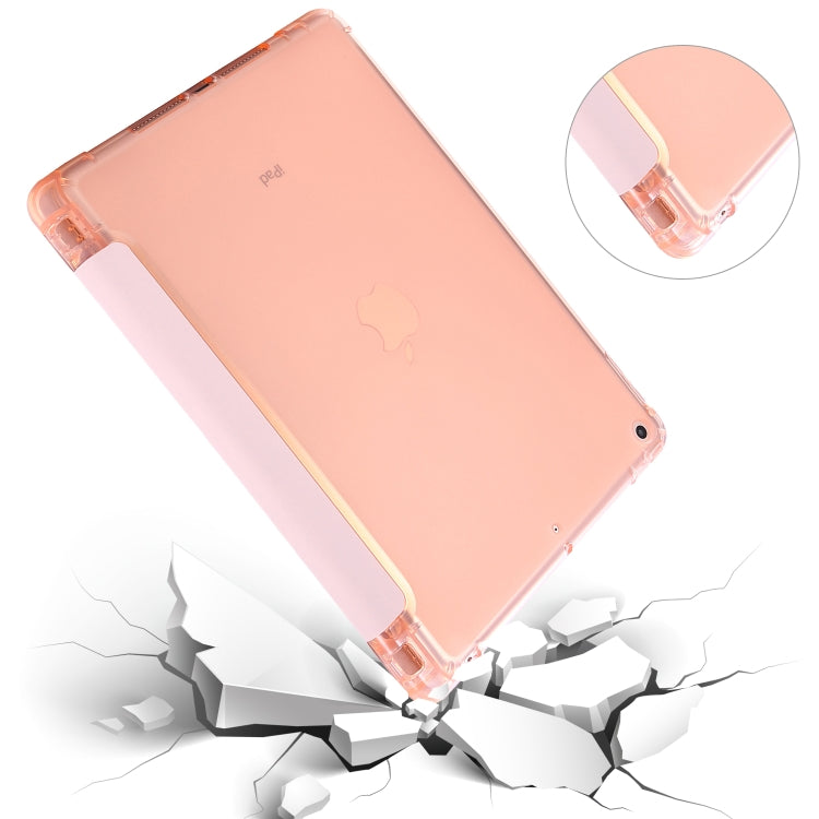 For iPad 10.2 2021 / 2020 / 2019 Airbag Deformation Horizontal Flip Leather Case with Holder & Pen Holder