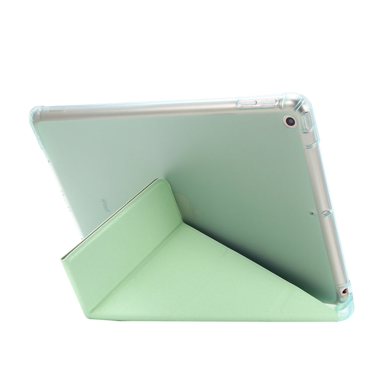 For iPad 10.2 2021 / 2020 / 2019 Airbag Deformation Horizontal Flip Leather Case with Holder & Pen Holder