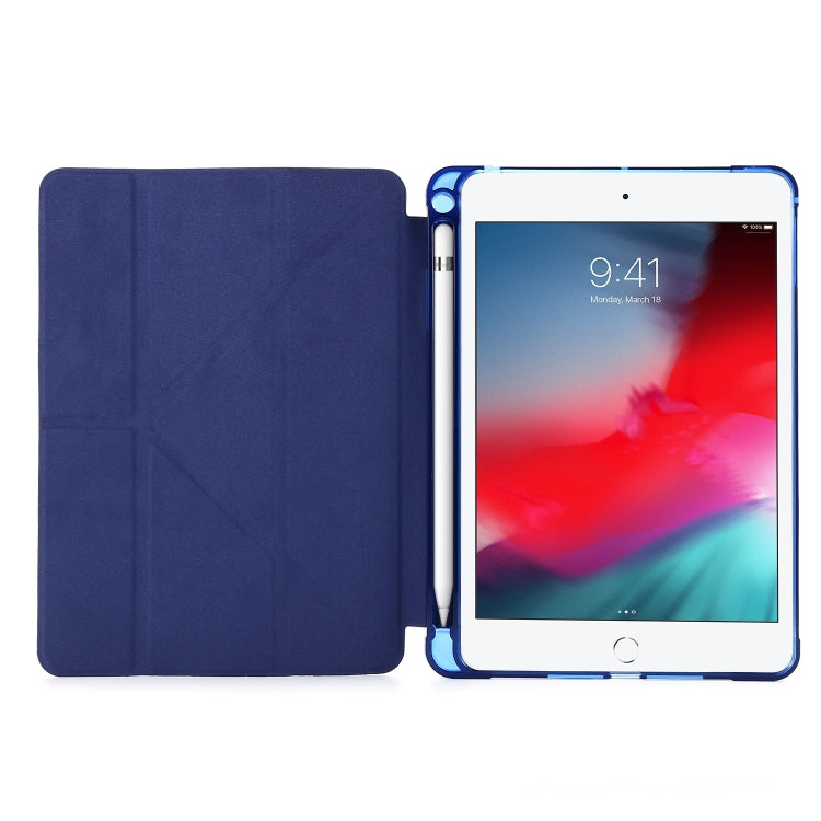 For iPad Mini (2019) Airbag Deformation Horizontal Flip Leather Case with Holder & Pen Holder