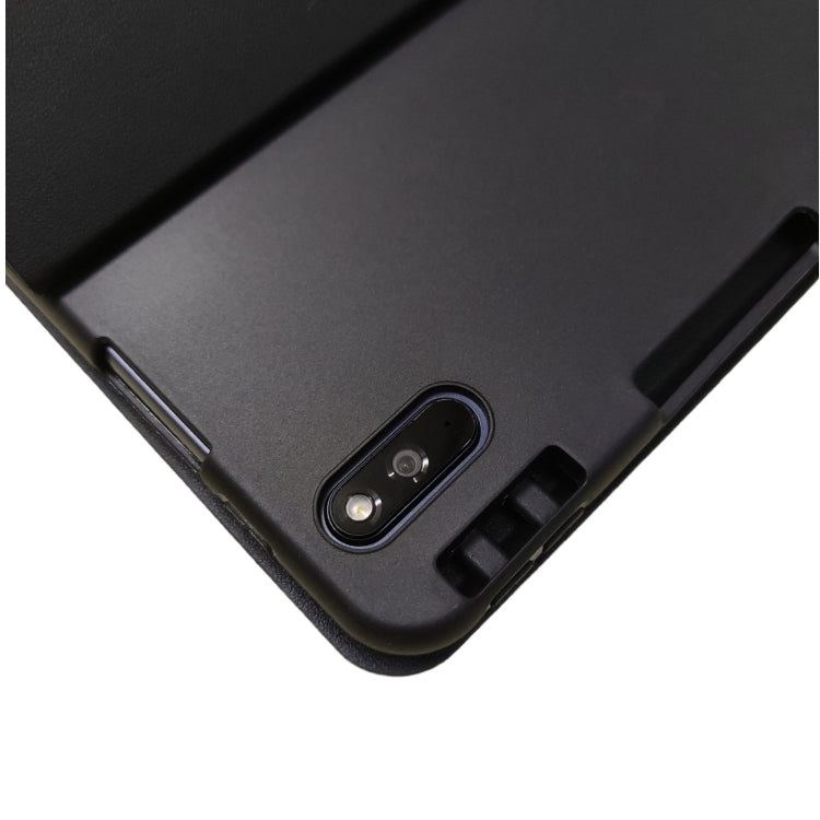 T1061C For Huawei Matepad Pro / Pro 5G 10.8 inch Ultra-thin Integrated Touch Bluetooth Keyboard + Lambskin Texture PU Leather Tablet Case with Bracket & Pen Slot(Black)