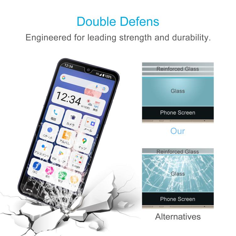 For Sharp Basio Active2 10pcs 0.26mm 9H 2.5D Tempered Glass Film