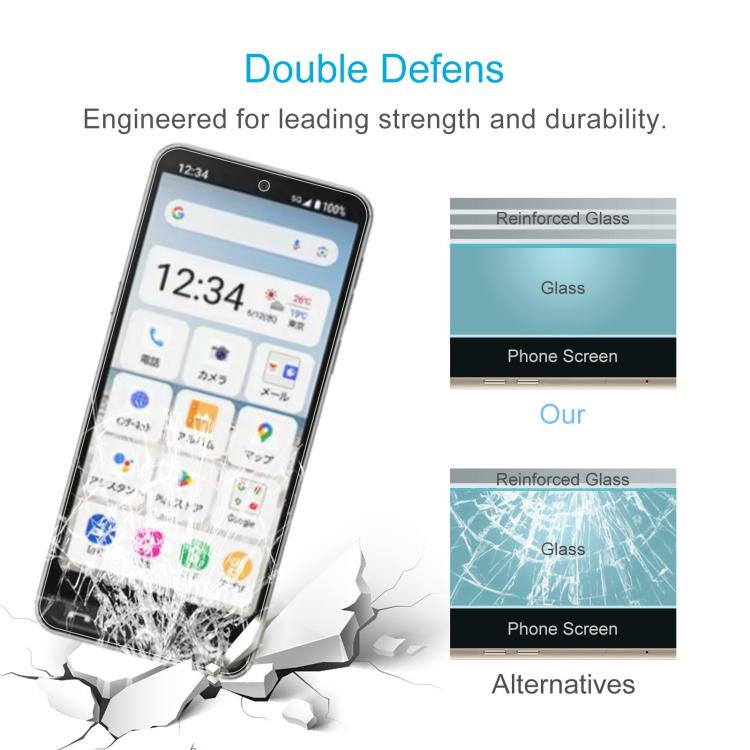 For Sharp Basio Active3 50pcs 0.26mm 9H 2.5D Tempered Glass Film