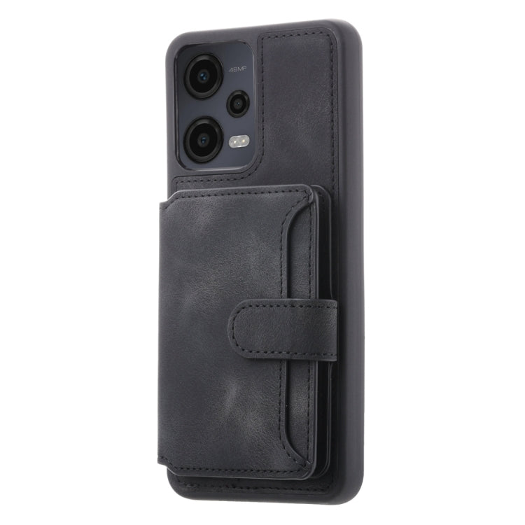 For Xiaomi Redmi Note 12 4G Global Skin Feel Dream RFID Anti-theft PU Card Bag Phone Case