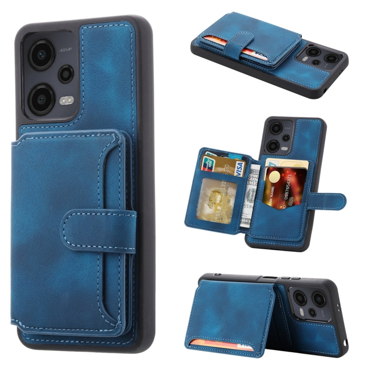 For Xiaomi Redmi Note 12 4G Global Skin Feel Dream RFID Anti-theft PU Card Bag Phone Case