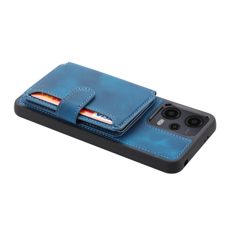 For Xiaomi Redmi Note 12 4G Global Skin Feel Dream RFID Anti-theft PU Card Bag Phone Case