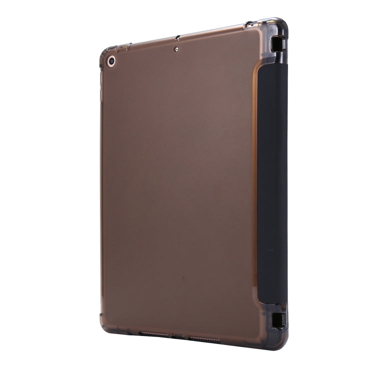 For iPad 10.2 2021 / 2020 / 2019 Airbag Horizontal Flip Leather Case with Three-fold Holder & Pen Holder