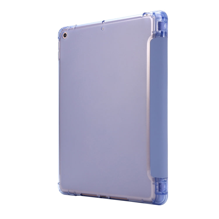 For iPad 10.2 2021 / 2020 / 2019 Airbag Horizontal Flip Leather Case with Three-fold Holder & Pen Holder