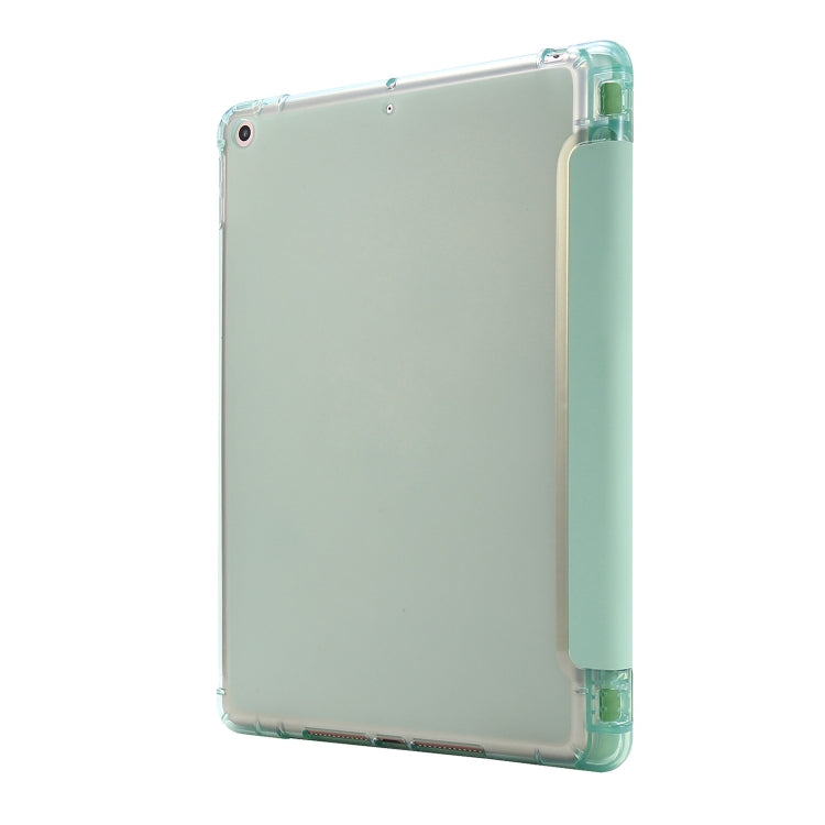 For iPad 10.2 2021 / 2020 / 2019 Airbag Horizontal Flip Leather Case with Three-fold Holder & Pen Holder