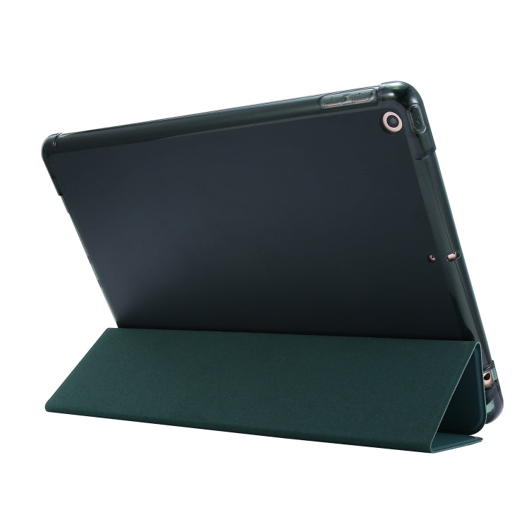 For iPad 10.2 2021 / 2020 / 2019 Airbag Horizontal Flip Leather Case with Three-fold Holder & Pen Holder