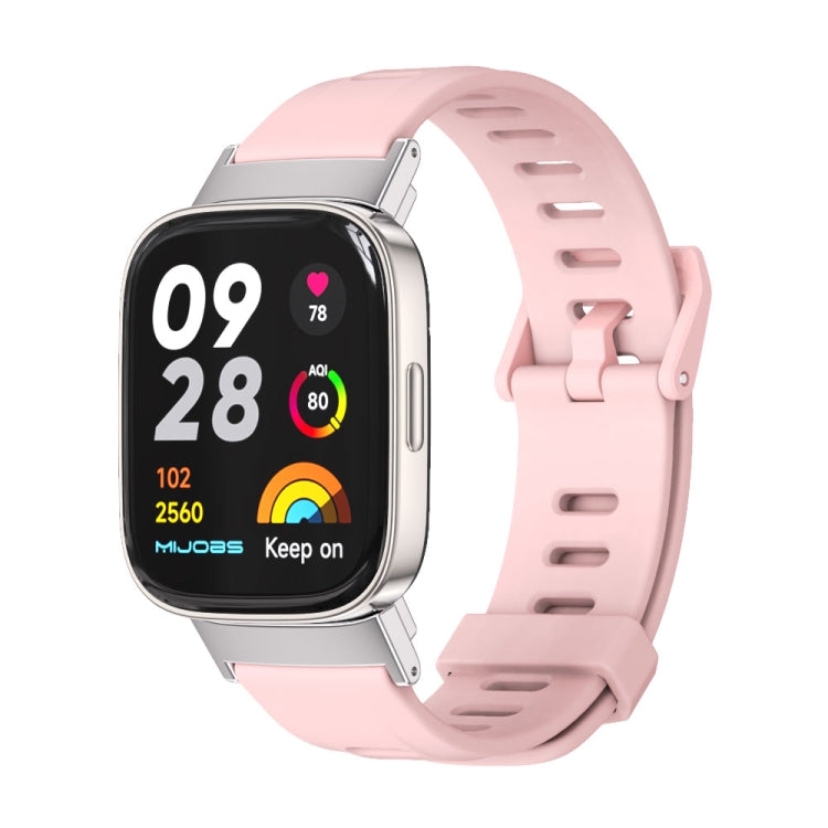 For Redmi Watch 3 Mijobs Flat Hole Breathable TPU Watch Band