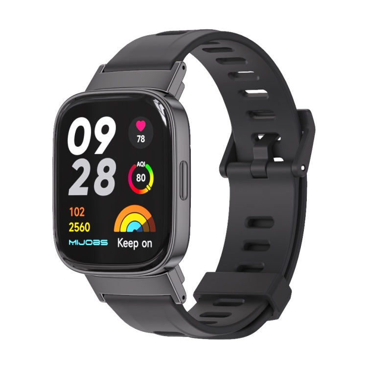 For Redmi Watch 3 Mijobs Flat Hole Breathable TPU Watch Band