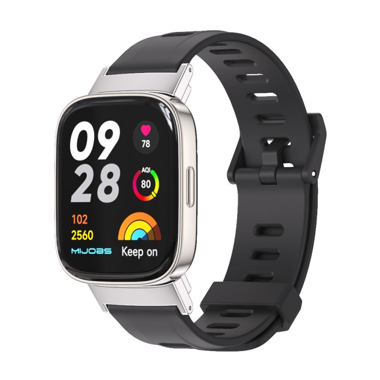 For Redmi Watch 3 Mijobs Flat Hole Breathable TPU Watch Band