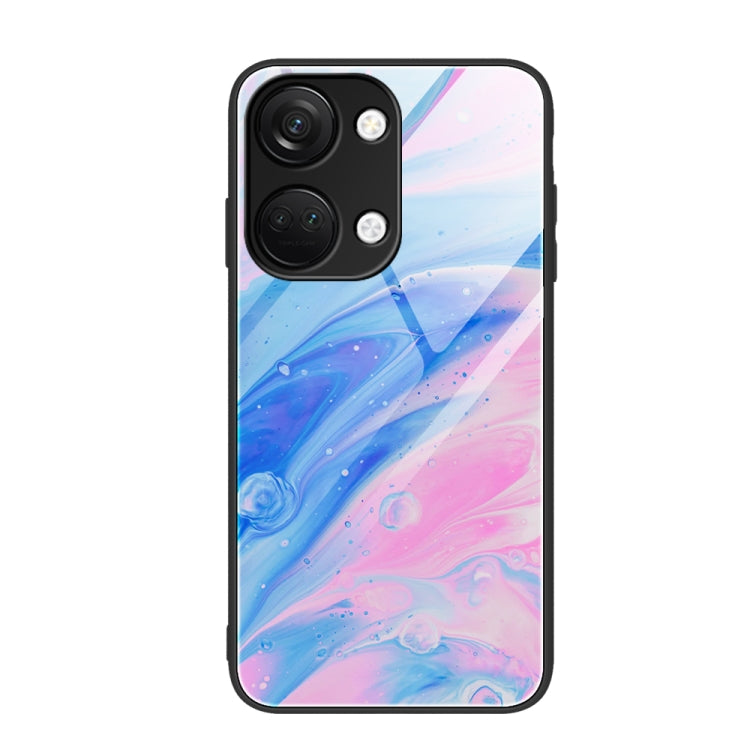For OnePlus Ace 2V Marble Pattern Glass Protective Phone Case