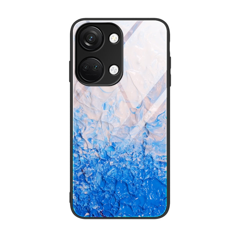 For OnePlus Ace 2V Marble Pattern Glass Protective Phone Case