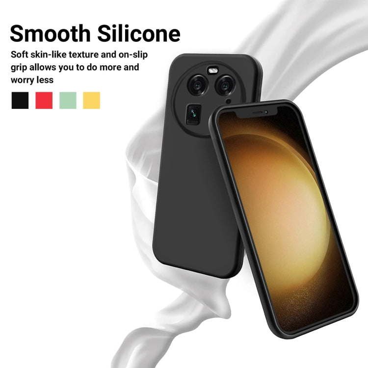 For OPPO Find X6 Pure Color Liquid Silicone Shockproof Phone Case