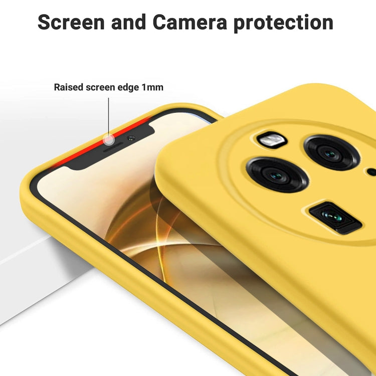 For OPPO Find X6 Pure Color Liquid Silicone Shockproof Phone Case