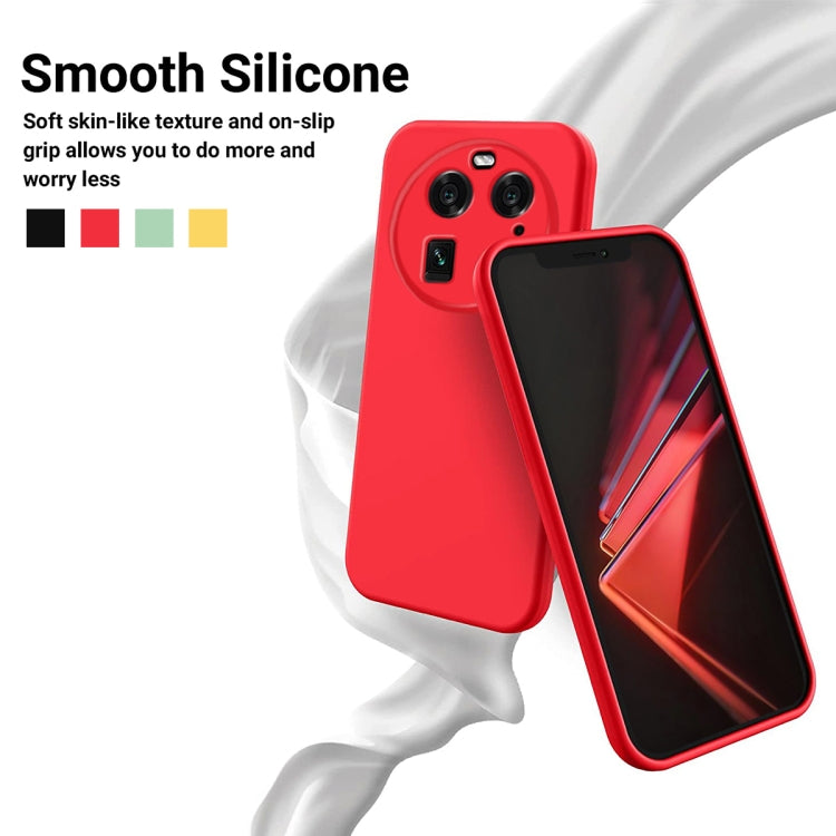 For OPPO Find X6 Pure Color Liquid Silicone Shockproof Phone Case
