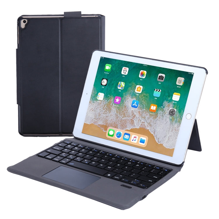 T1091 For iPad 2018 & 2017 / Pro 9.7 / Air 2 / Air Ultra-thin Integrated Touch Bluetooth Keyboard + Lambskin Texture PU Leather Tablet Case with Bracket