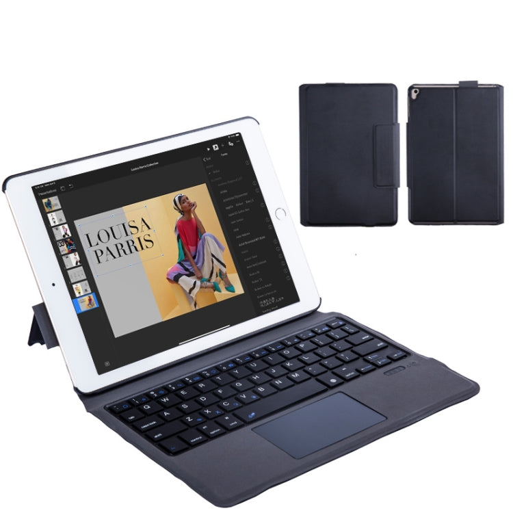 T1091 For iPad 2018 & 2017 / Pro 9.7 / Air 2 / Air Ultra-thin Integrated Touch Bluetooth Keyboard + Lambskin Texture PU Leather Tablet Case with Bracket