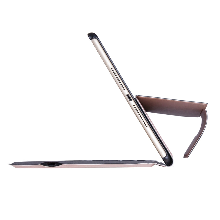 T1091 For iPad 2018 & 2017 / Pro 9.7 / Air 2 / Air Ultra-thin Integrated Touch Bluetooth Keyboard + Lambskin Texture PU Leather Tablet Case with Bracket
