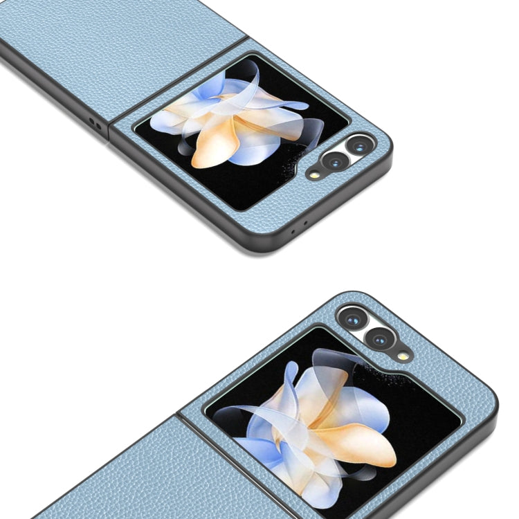 For Samsung Galaxy Z Flip6 / Flip7 FE ABEEL Black Edge Genuine Leather Mino Phone Case
