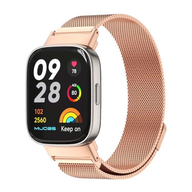For Redmi Watch 3 Mijobs Milan Magnetic Metal Watch Band