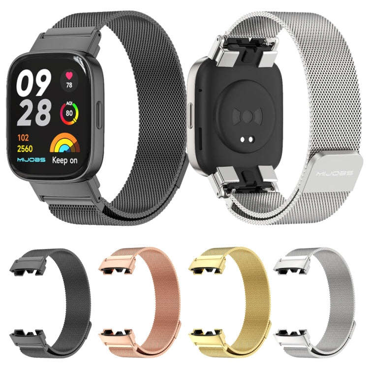 For Redmi Watch 3 Mijobs Milan Magnetic Metal Watch Band