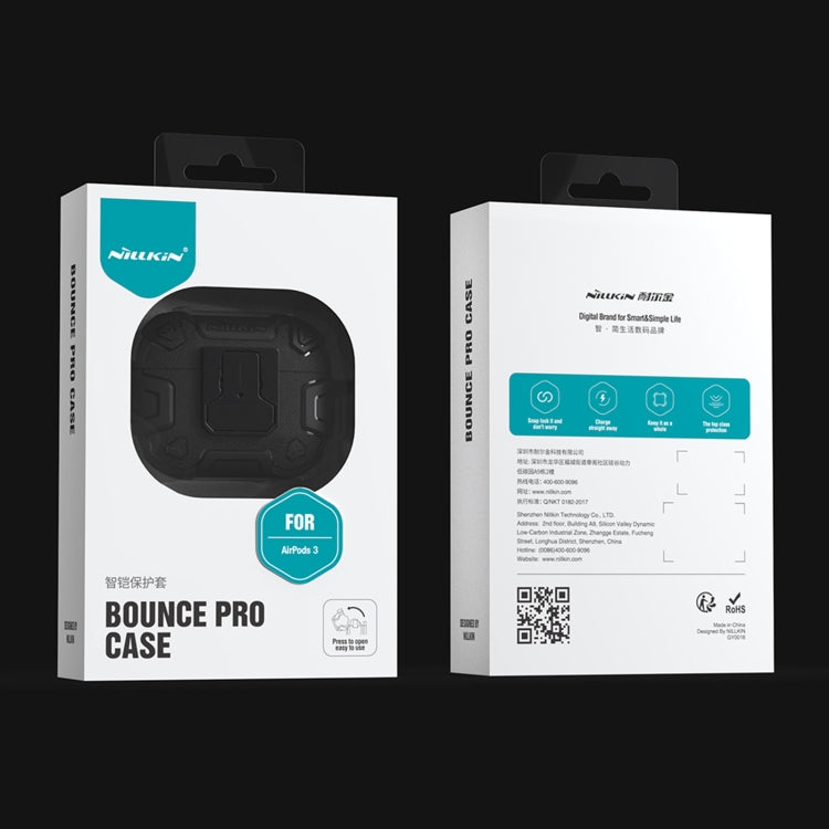For AirPods 3 NILLKIN Bounce Pro Wireless Bluetooth Earphone Protective Case