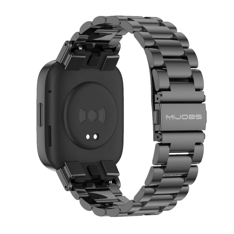 For Redmi Watch 3 Mijobs Three-Bead Metal Stainless Steel Watch Band