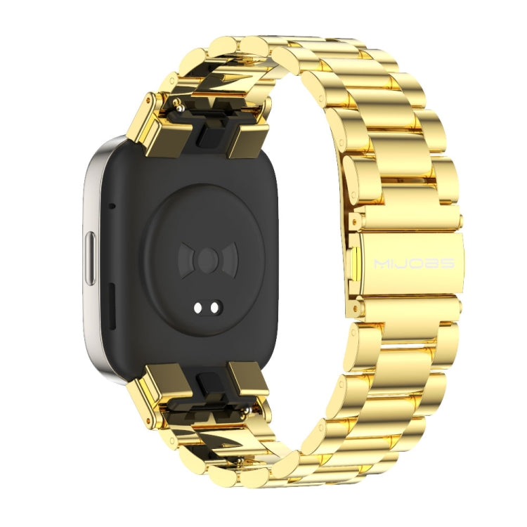 For Redmi Watch 3 Mijobs Three-Bead Metal Stainless Steel Watch Band