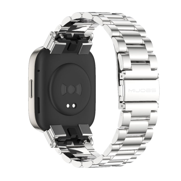 For Redmi Watch 3 Mijobs Three-Bead Metal Stainless Steel Watch Band