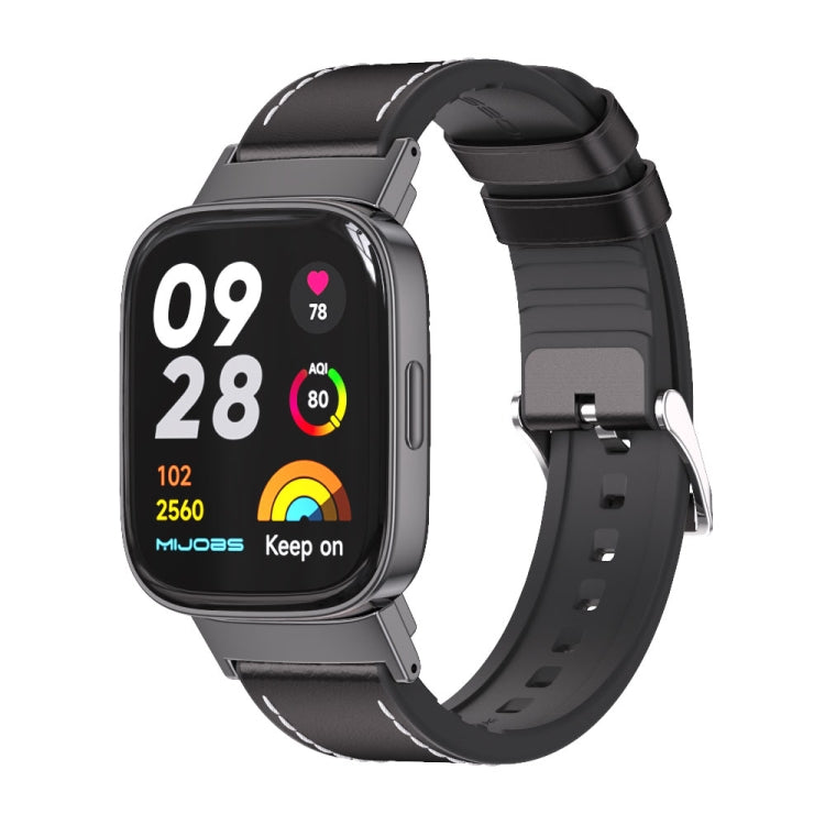 For Redmi Watch 3 Mijobs TPU Leather Watch Band