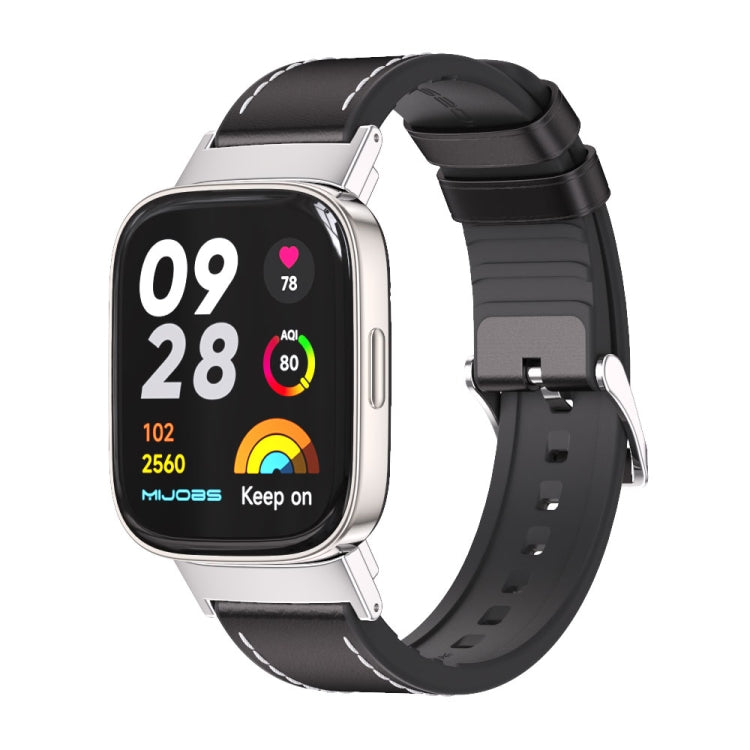 For Redmi Watch 3 Mijobs TPU Leather Watch Band