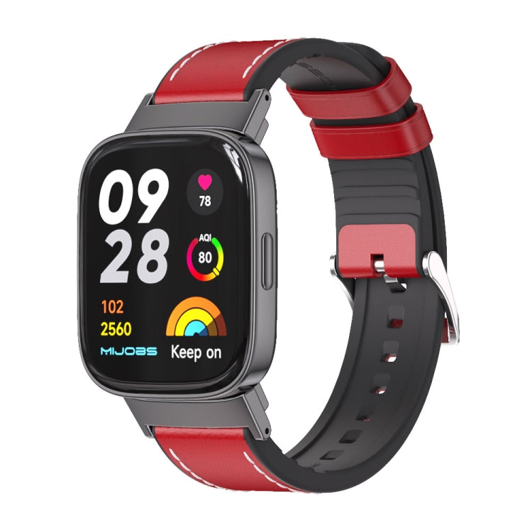 For Redmi Watch 3 Mijobs TPU Leather Watch Band