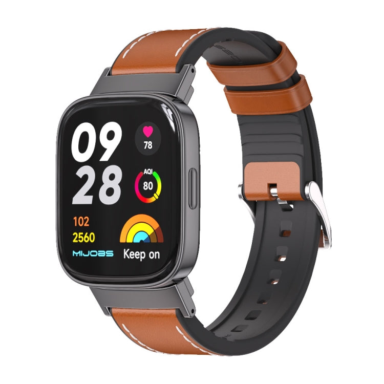 For Redmi Watch 3 Mijobs TPU Leather Watch Band