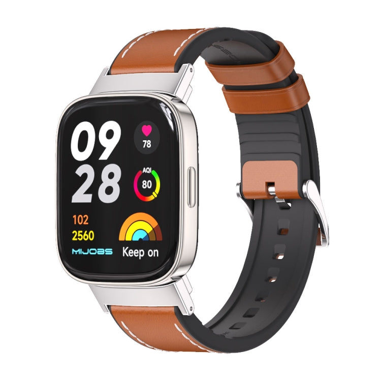 For Redmi Watch 3 Mijobs TPU Leather Watch Band