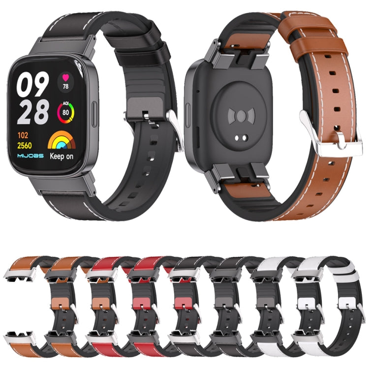 For Redmi Watch 3 Mijobs TPU Leather Watch Band