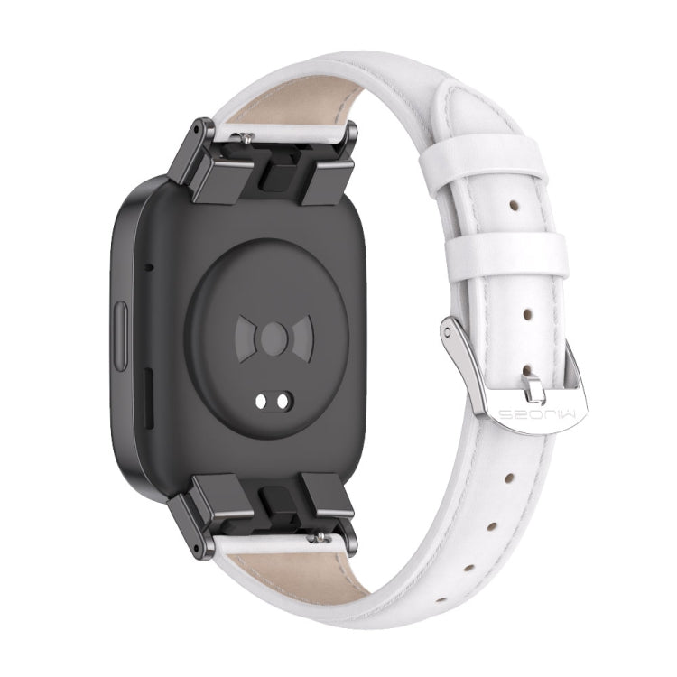 For Redmi Watch 3 Mijobs Genuine Leather Slim Watch Band