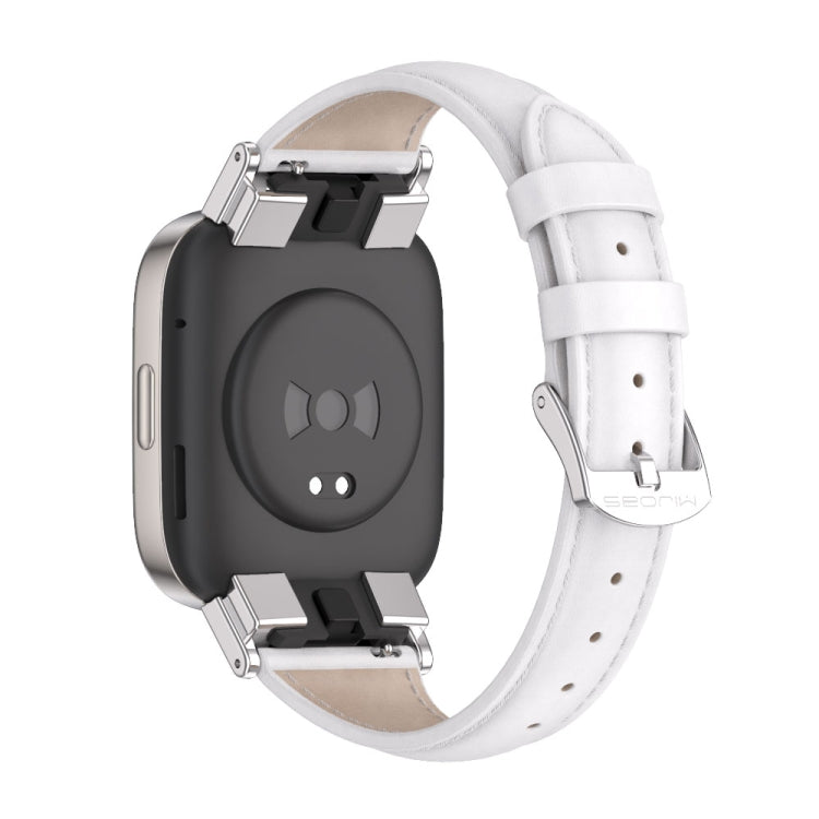 For Redmi Watch 3 Mijobs Genuine Leather Slim Watch Band