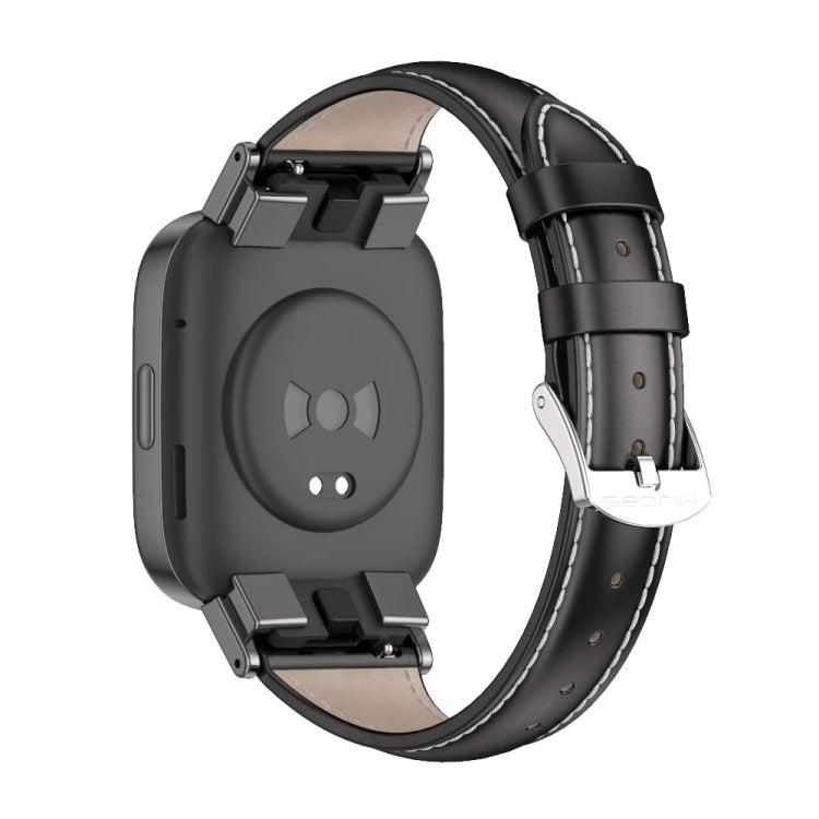 For Redmi Watch 3 Mijobs Genuine Leather Slim Watch Band