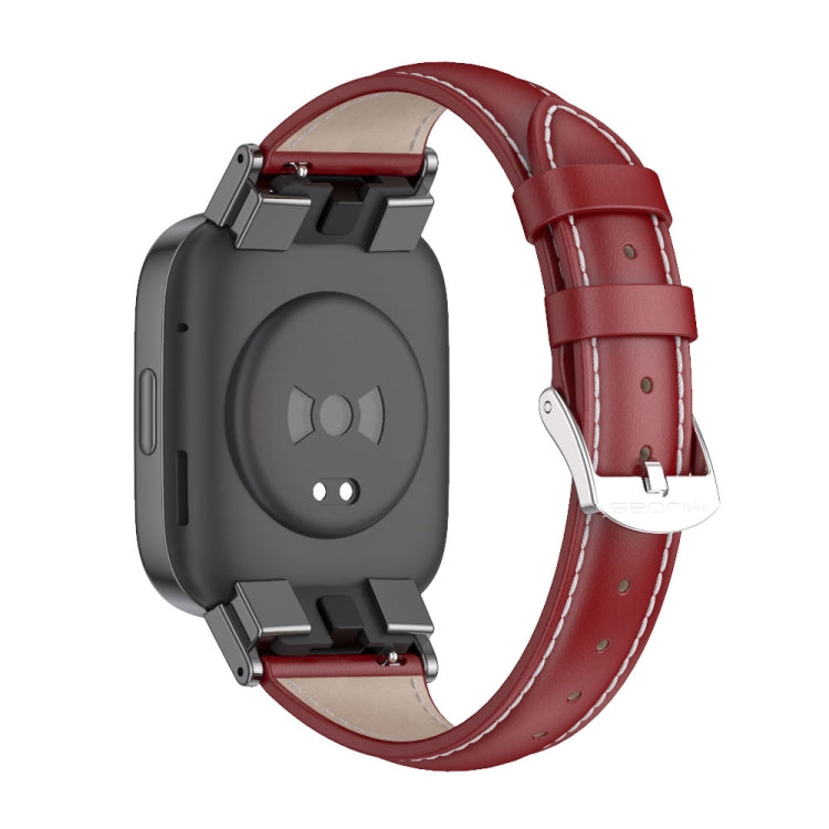 For Redmi Watch 3 Mijobs Genuine Leather Slim Watch Band