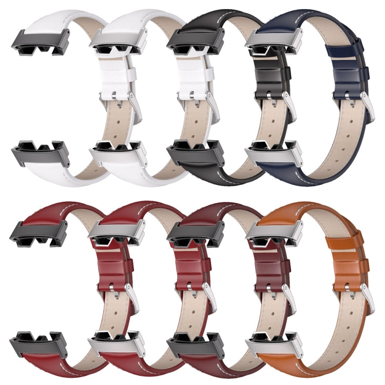 For Redmi Watch 3 Mijobs Genuine Leather Slim Watch Band