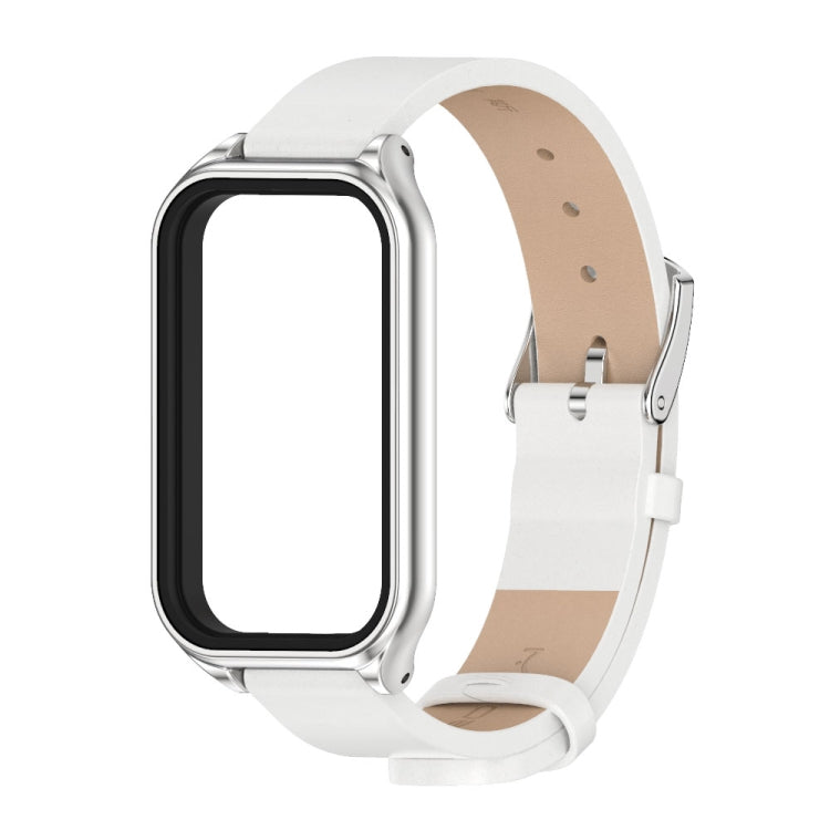 For Redmi Band 2 Mijobs Metal Shell Microfiber PU Leather Watch Band