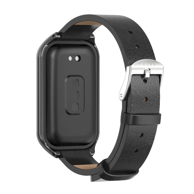 For Redmi Band 2 Mijobs Metal Shell Microfiber PU Leather Watch Band