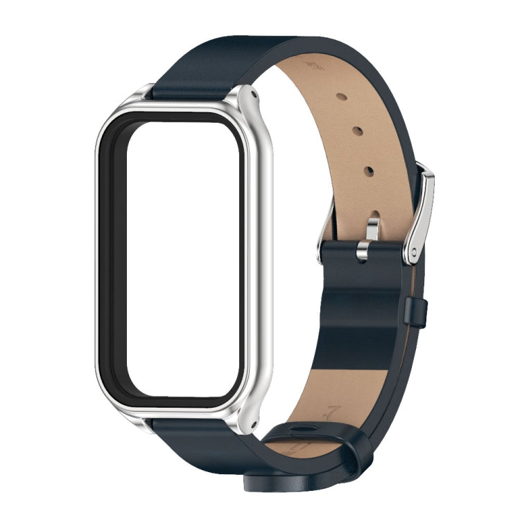 For Redmi Band 2 Mijobs Metal Shell Microfiber PU Leather Watch Band
