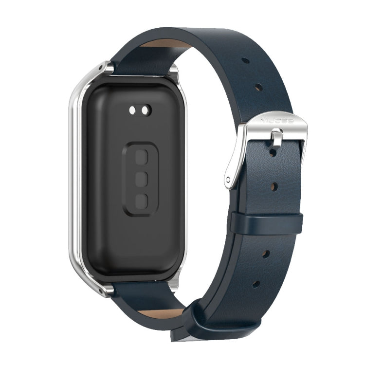 For Redmi Band 2 Mijobs Metal Shell Microfiber PU Leather Watch Band