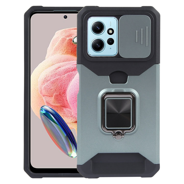 For Xiaomi Redmi Note 12 4G Camera Shield Card Slot PC+TPU Phone Case